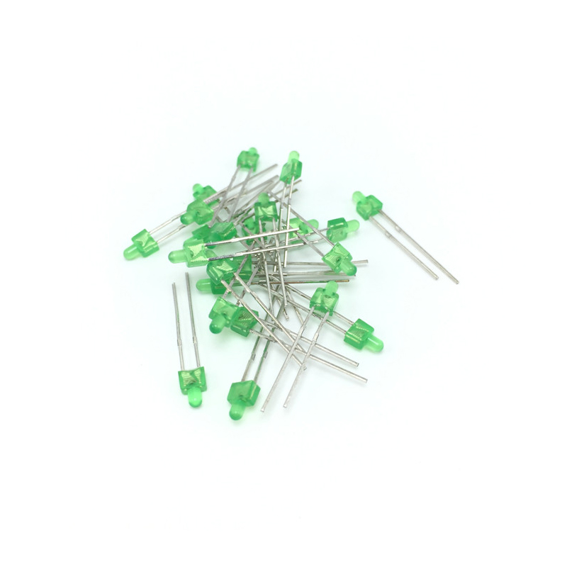 F2  2mm Diffused Colored LED Diode Lights Emitting White/Red/Green/Yellow