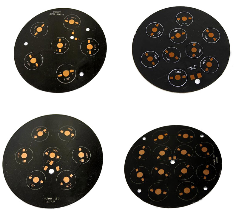 6LEDs/7LEDs/9LEDs/12LEDs Black Aluminum Base Plate PCB Board