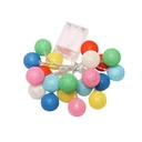 Battery Powered LED Cotton Ball Light String 3M