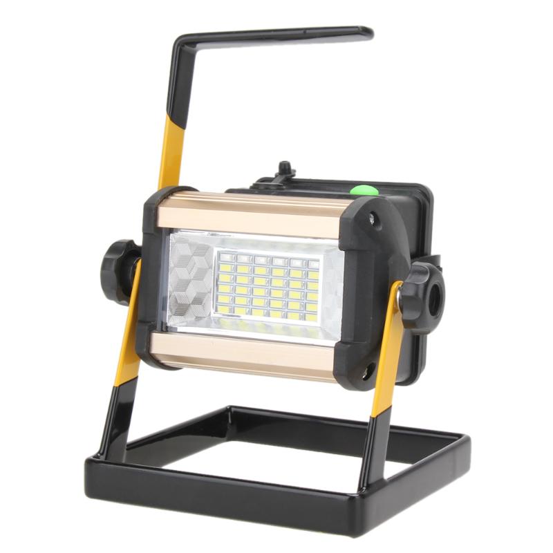 50W 2400LM Recharge Portable LED Floodlight Waterproof IP65  36LED 3-Mode Outdoor Lamp