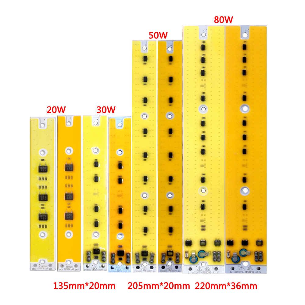 30W 50W 80W LED Light COB Chip Lodine Tungsten Light Driverless AC 110V/220V Emitting White/Warm White