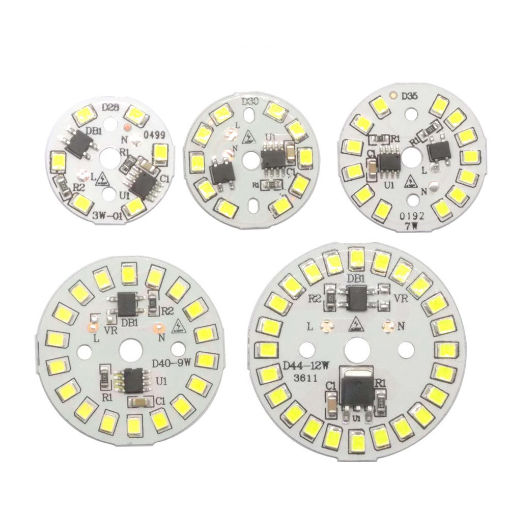 3W/5W/7W/9W/12W 32-120mm Led Chip Diode Driverless AC 220V For Bulb Emitting White/Warm White