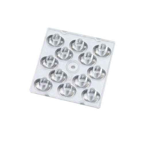 50x50mm LED Module Lens 12pcs LEDs 145-65° For SMD 3030