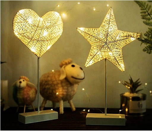 Battery Powered LED Heart/Star Novelty Fairy Light