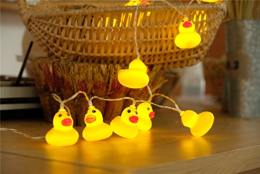 Battery Powered LED Small Yellow Duck Light String 1.5M/2M/3M