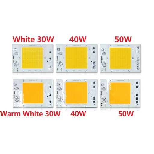  30W 40W 50W LED Light COB Chip Driverless AC 110V/220V Emitting White/Warm White