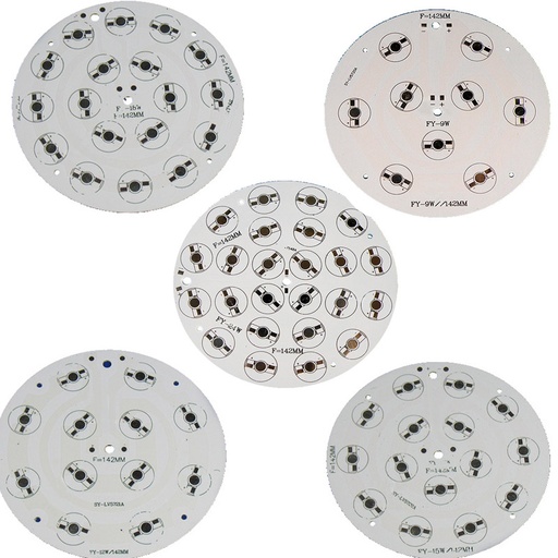  142mm 9LEDs/12LEDs/15LEDs/18LEDs/24LEDs White  Aluminum Base Plate Circular PCB Board